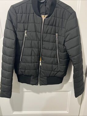 Noisy May Black Quilted Bomber Jacket